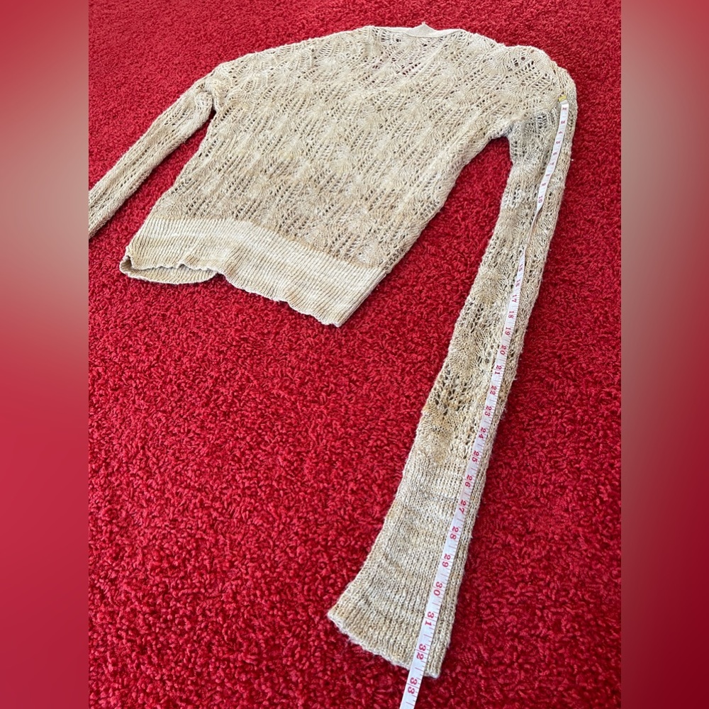 NEW Vivienne Westwood SS16 KNIT CARDIGAN BEIGE S/M 100% SILK - Picture 5 of 14